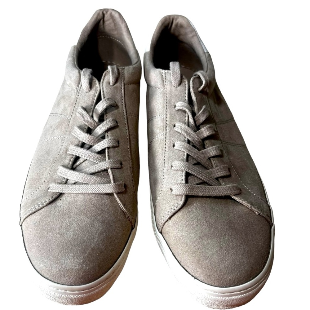 Old Navy Classic Court Sneakers 
Lace Up Sneaker Shoe Faux Suede
Taupe/Tan